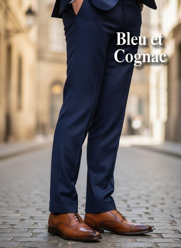 Pieds d'un marié en mocassins à pampilles en daim sans chaussettes sur un ponton en bois face à l'océan avec le texte Style estival.